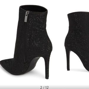 Black Glitter Booties